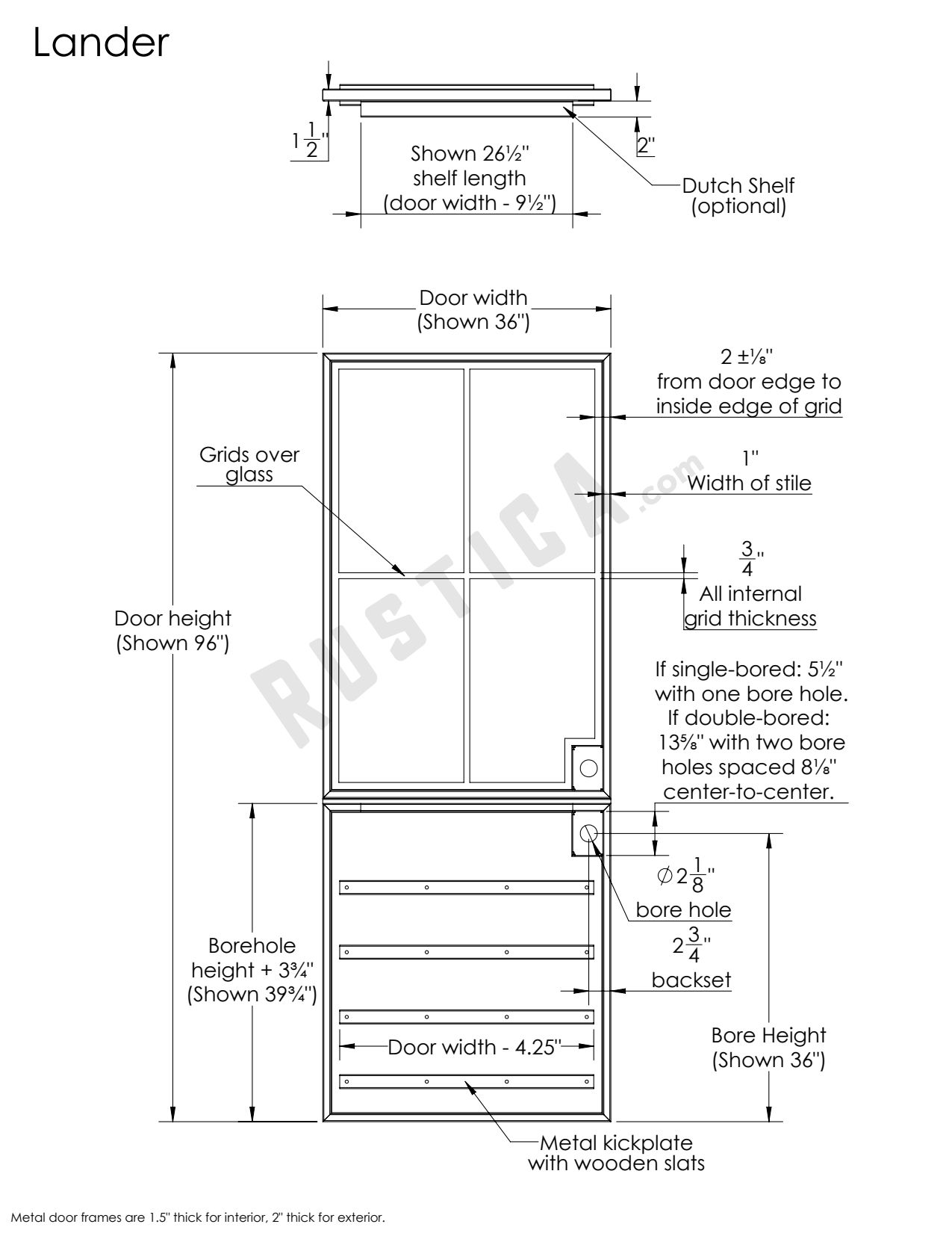 Exterior Port Dutch Door Rustica